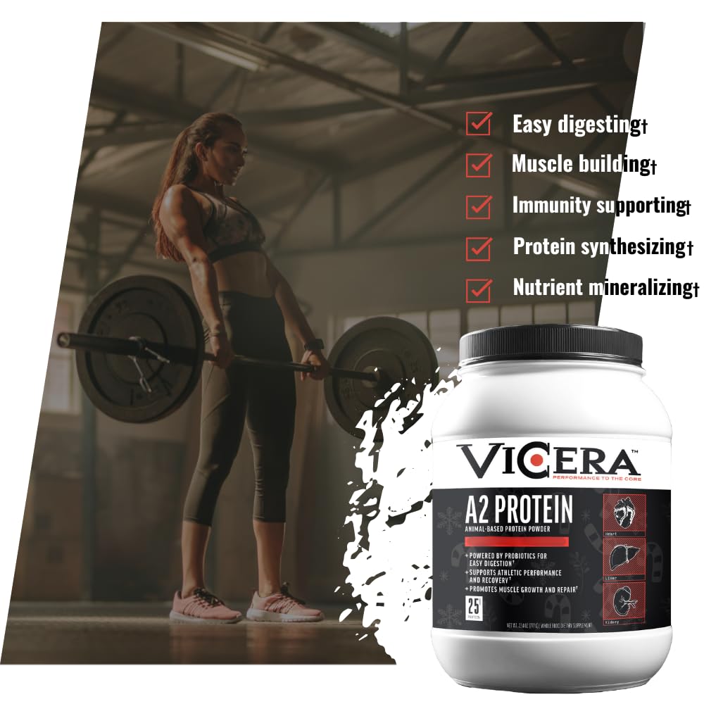 A2 Protein Powder, Peppermint Milkshake, 25 G Protein per Serving, Organic A2/A2 Whey Casein Blend With Probiotics and Celtic Sea Salt, Gluten Free Workout Supplement, Non GMO, 20 Serv, 27.4 Oz