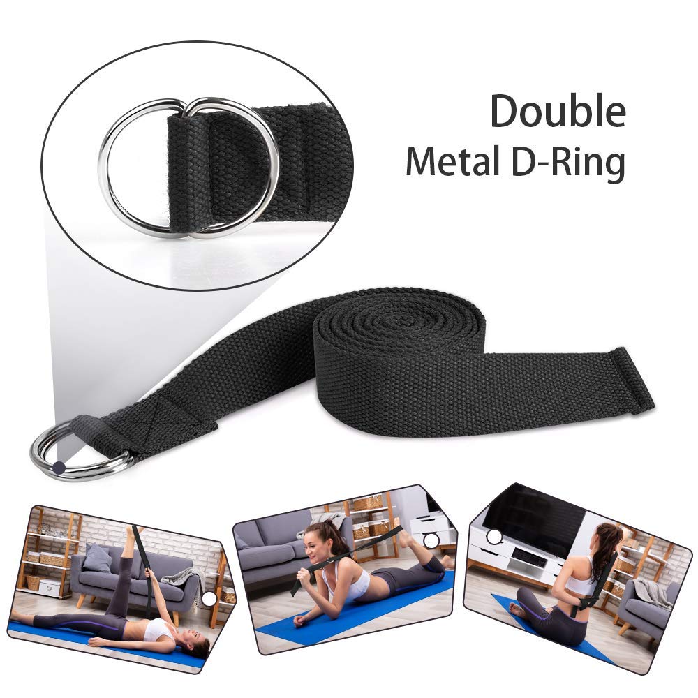 2 Pack Yoga Blocks 9"x 6"x 4" EVA Foam Blocks with Strap, High Density Block for Support and Deepening Poses