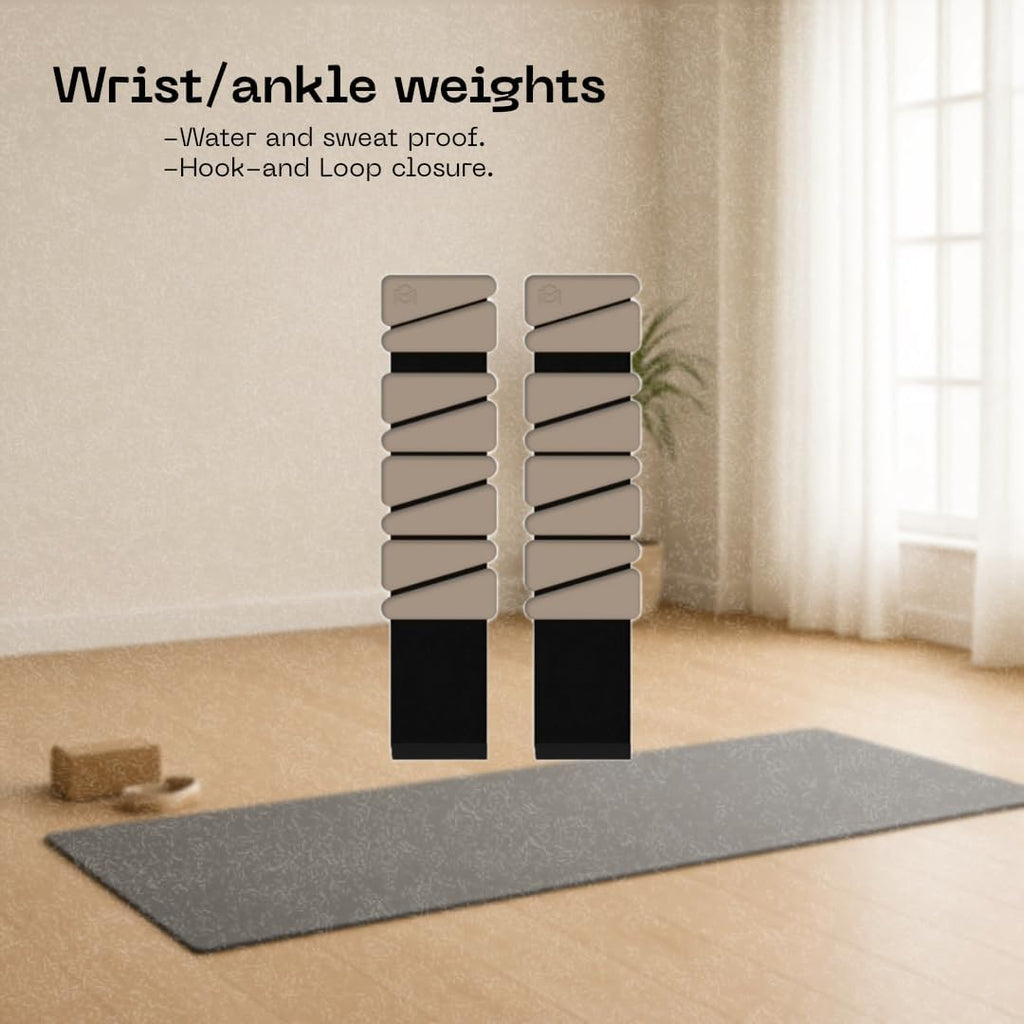 Home Pilates Essentials Kit 9 pcs. Pilates Ring Fitness Trainer, Ankle/Wrist Weights, Resistance Bands, Tote Bag, Grip Socks. Home or Gym/Studio Use. *MAT NOT Included*