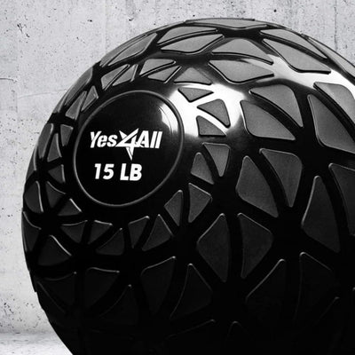 Yes4All Slam Balls, 10-40lb Weighted Ball Weight, Durable PVC Sand Filled Workout Dynamic Slam Ball for Core Strengthen