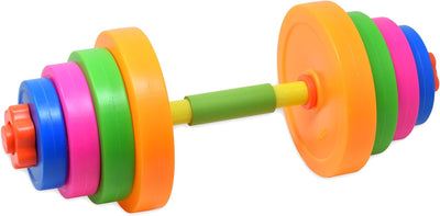 Kiddie Play Kids Weight Set Barbell Dumbbells | kids Exercise Equipment for Toddler Gym | Adjustable Workout Toy