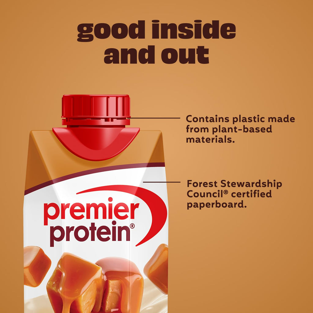 Premier Protein Shake, Vanilla, 30g Protein, 1g Sugar, 24 Vitamins & Minerals to Support Immune Health, 11 fl oz, Pack of 12 (Packaging May Vary)