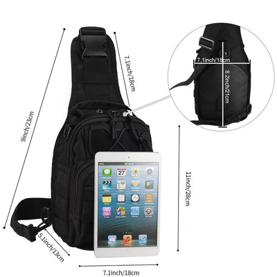 Tactical Shoulder Bag,1000D Outdoor Military Sling Daypack Backpack