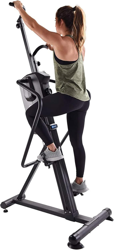 Stamina Products Cardio Climber Home Workout Fitness Exercise Machine with Smart Coaching, LCD Monitor, And Wheels for Easy Storage
