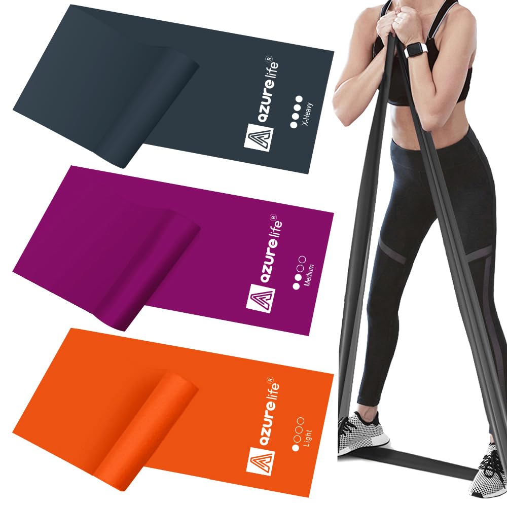 Resistance Bands,Professional Long Non-Latex Elastic Stretch Bands,Exercise Bands for Physical Therapy, Yoga, Pilates, Rehab, at-Home or The Gym Workouts, Strength Training