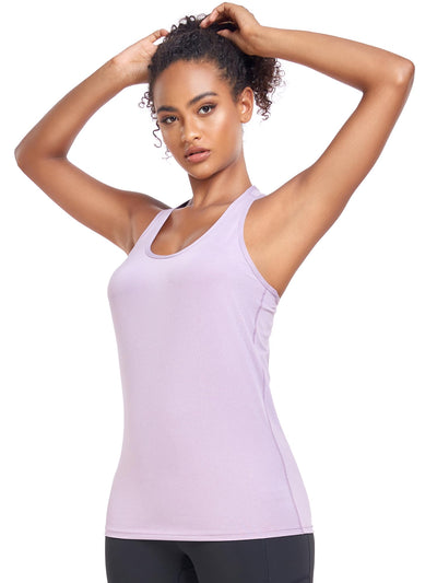 6 or 5 Pack Workout Tank Tops for Women, Athletic Racerback Sports Tank Tops, Compression Sleeveless Dry Fit Shirts