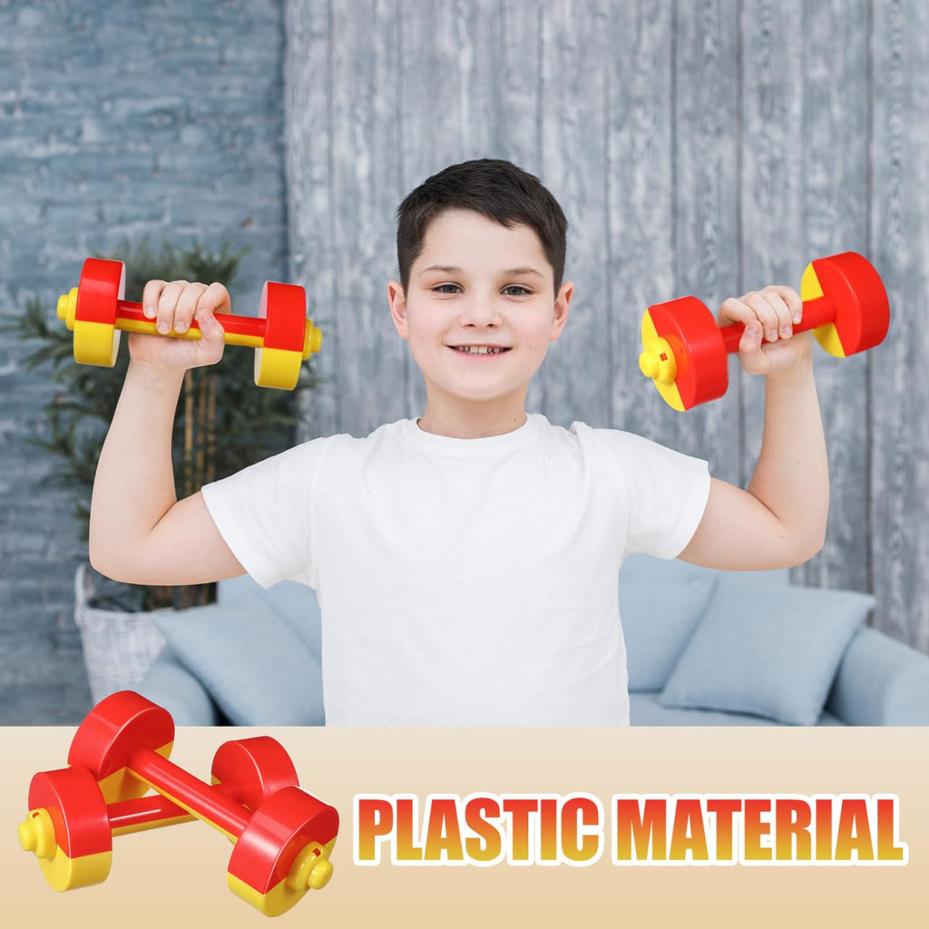Kids Dumbbell Toy 1 Pair Kids Weight Lifting Set Plastic Dumbbell Toy Gym Sports Workout Equipment for Kids