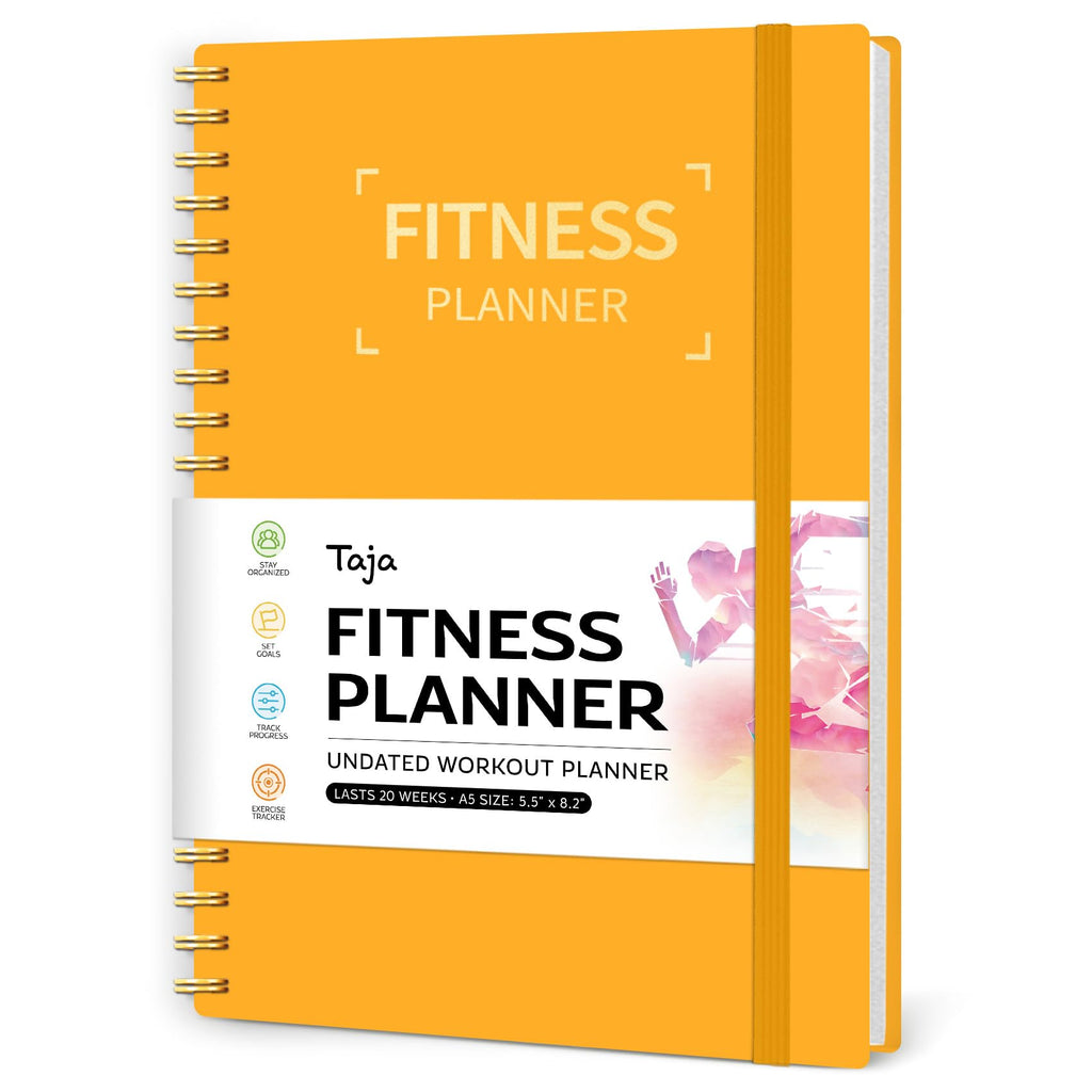 Fitness Workout Journal for Women & Men, A5(5.5" x 8.2") Workout Log Book Planner for Tracking, Progress, and Achieving Your Wellness Goals - Green