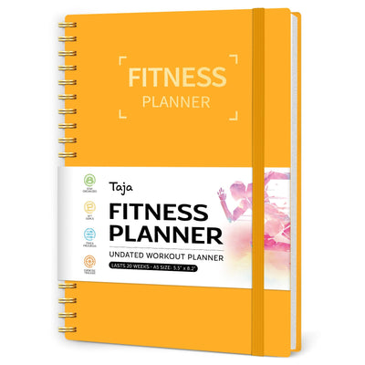 Fitness Workout Journal for Women & Men, A5(5.5" x 8.2") Workout Log Book Planner for Tracking, Progress, and Achieving Your Wellness Goals - Green