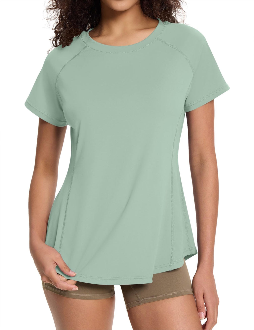 Loovoo Workout Tops for Women Loose Fit Breathable Activewear Cool Quick Dry Gym Athletic Tee Top