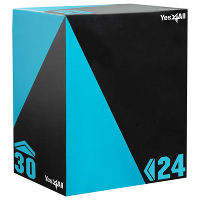 Yes4All 3 in 1 Foam Plyometric Jump Box for Training & Conditioning - Plyo Jump Box for Fitness Workout Exercise