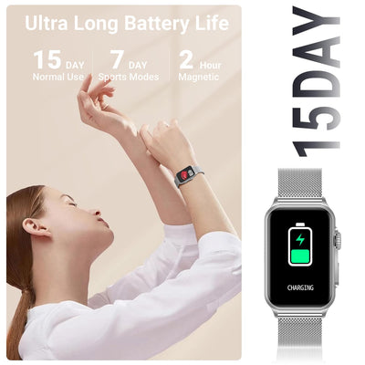 FITVII Nexa Fitness Tracker Answer/Make Calls, Smart Watch with Blood Pressure, Blood Oxygen, 24/7 Heart Rate Monitor, 120+ Sport Mode Activity Tracker with Step Counter, Sleep Tracker for Women Men