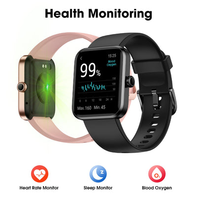 Smart Watch for Women Men, Fitness Tracker Watch with Heart Rate Monitor, Sleep, Blood Oxygen Tracker, 5ATM Waterproof Smartwatch Sports Watch Compatible with Android iOS Phones Step Calories Counter