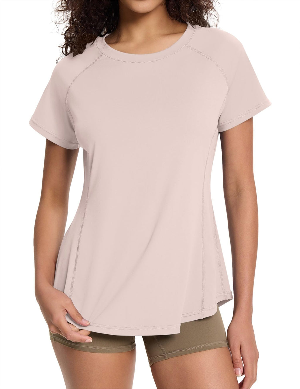 Loovoo Workout Tops for Women Loose Fit Breathable Activewear Cool Quick Dry Gym Athletic Tee Top