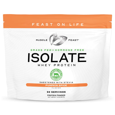 Muscle Feast Grass-Fed Whey Protein Isolate, All Natural Hormone Free Pasture Raised, Whey Isolate Protein Powder for Men and Women, Clean, Non-GMO & Gluten-Free, Isolate Protein - Unflavored, 5lb