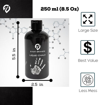 Liquid Chalk, Mess Free Gym Chalk for Weightlifting, Gymnastics, Rock Climbing, Dancing, and Lifting. Sweat Resistant and Long Lasting for Stronger Hand Grip. Package May Vary.