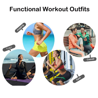 Women Workout Clothes Set 5 PCS Exercise Athletic Outfits Set