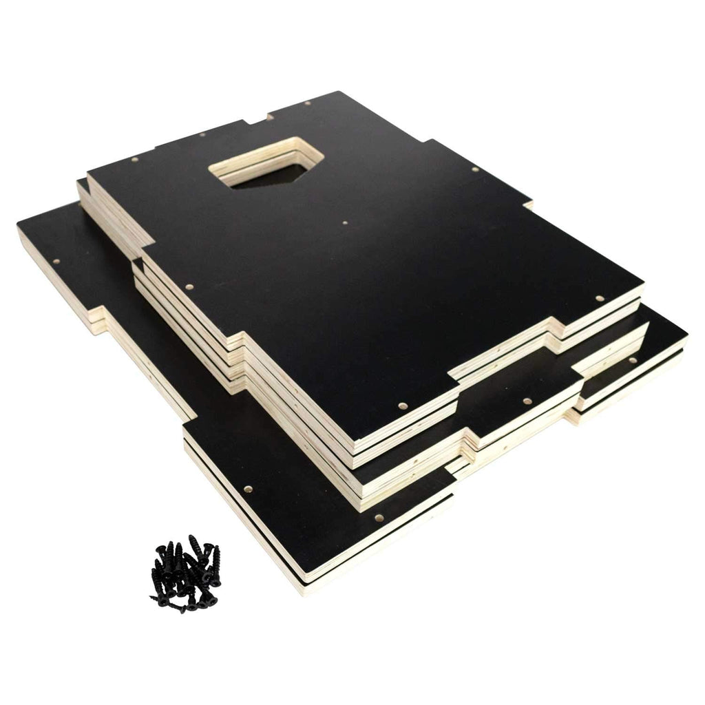 Ultra Fitness Gear Wooden Plyo Box, 31 Plyometric Jump Training Squat, Step Up, Jumps & More Workout Size S, M, L, XL