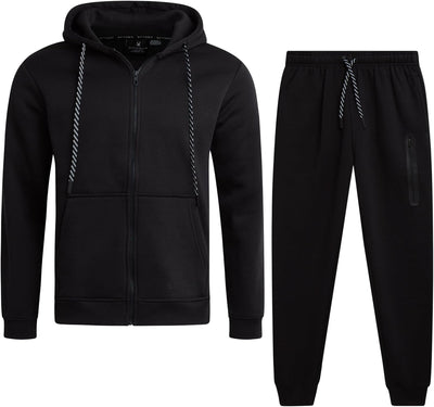 Spyder Mens Tracksuit - 2 Piece Sweatsuit for Men with Zip Up Hoodie & Jogger Sweatpants, Track Suit for Jogging or Warm Up