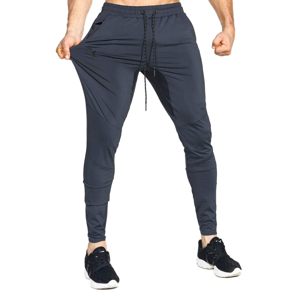 BROKIG Mens Lightweight Gym Jogger Pants,Men's Workout Sweatpants with Zip Pocket