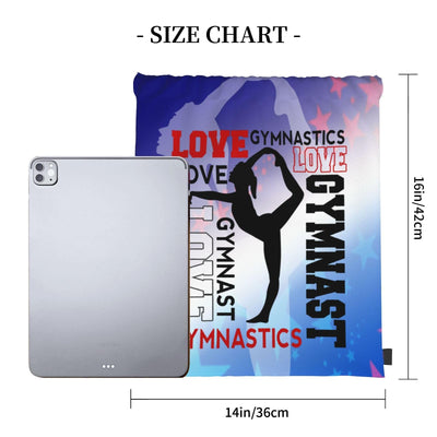 Gymnastics Drawstring Backpack Light Gym String Bag Pink Water Resistant Sackpack Sport Yoga Daypack For Womens Mens