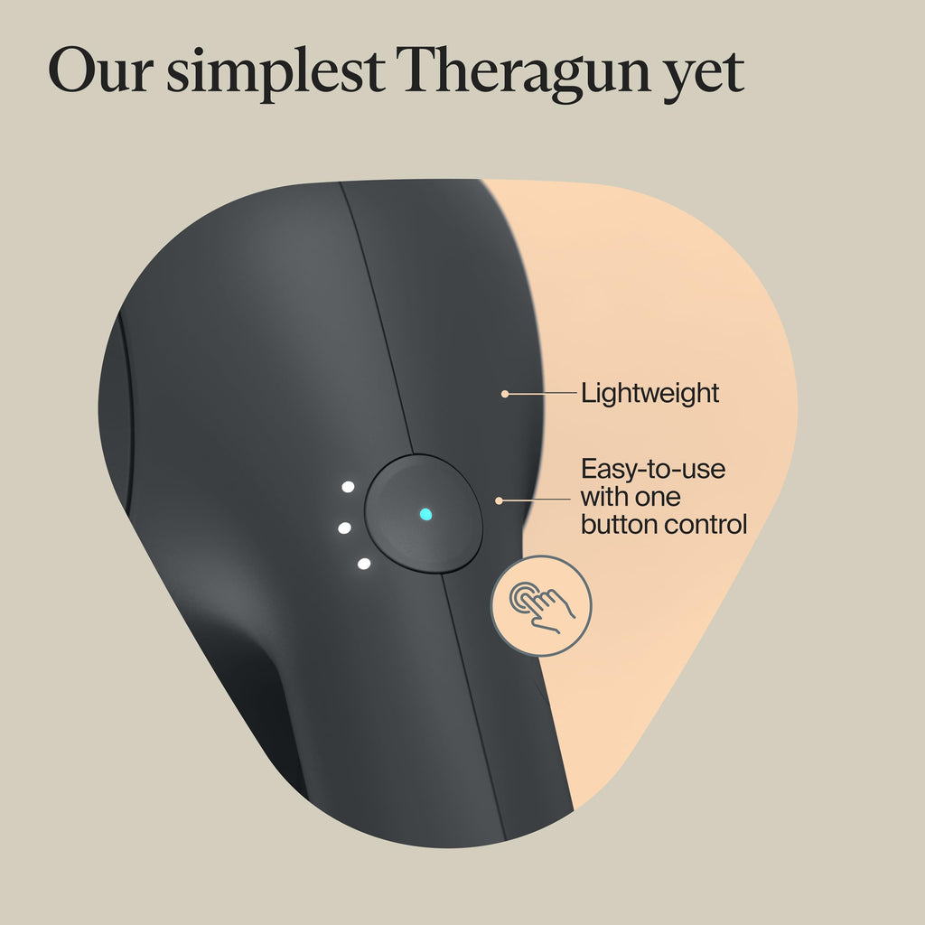 TheraGun Therabody Relief Handheld Percussion Massage Gun - Easy-to-Use, Comfortable & Light Personal Massager for Every Day Pain Relief Massage Therapy in Neck, Back, Leg, Shoulder and Body (Navy)