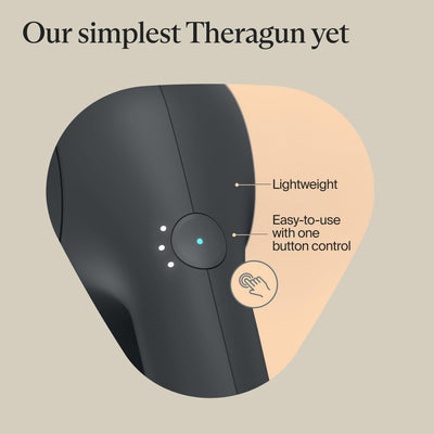 TheraGun Therabody Relief Handheld Percussion Massage Gun - Easy-to-Use, Comfortable & Light Personal Massager for Every Day Pain Relief Massage Therapy in Neck, Back, Leg, Shoulder and Body (Navy)