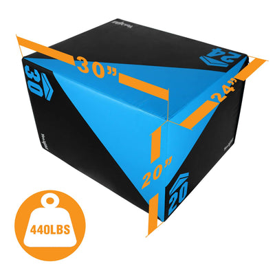 Yes4All 3 in 1 Foam Plyometric Jump Box for Training & Conditioning - Plyo Jump Box for Fitness Workout Exercise