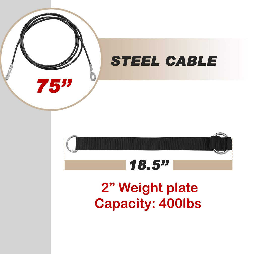 Yes4All Cable Machine Attachment, Row Handles, Tricep Rope, Straight Bar, V Bar, LAT Pulldown Accessories Load 880 LB for Home Gym