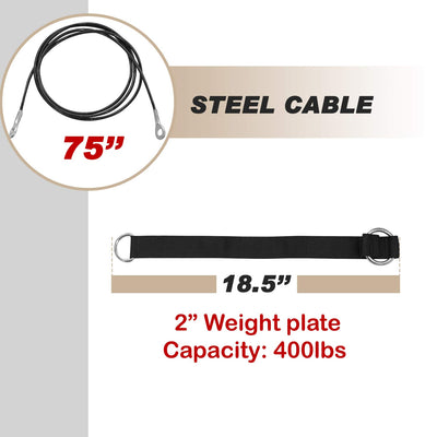 Yes4All Cable Machine Attachment, Row Handles, Tricep Rope, Straight Bar, V Bar, LAT Pulldown Accessories Load 880 LB for Home Gym