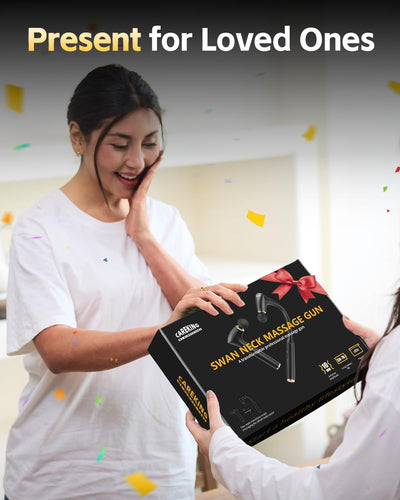 2-in-1 Detachable Percussion Massage Gun with Extension Handle, Back Massager for Pain Relief Deep Tissue Muscle Massager for Arm Shoulder Lower Back Thigh Waist, Gifts for Women , FSA-HSA Eligible