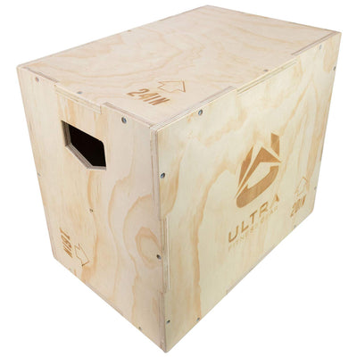 Ultra Fitness Gear Wooden Plyo Box, 31 Plyometric Jump Training Squat, Step Up, Jumps & More Workout Size S, M, L, XL