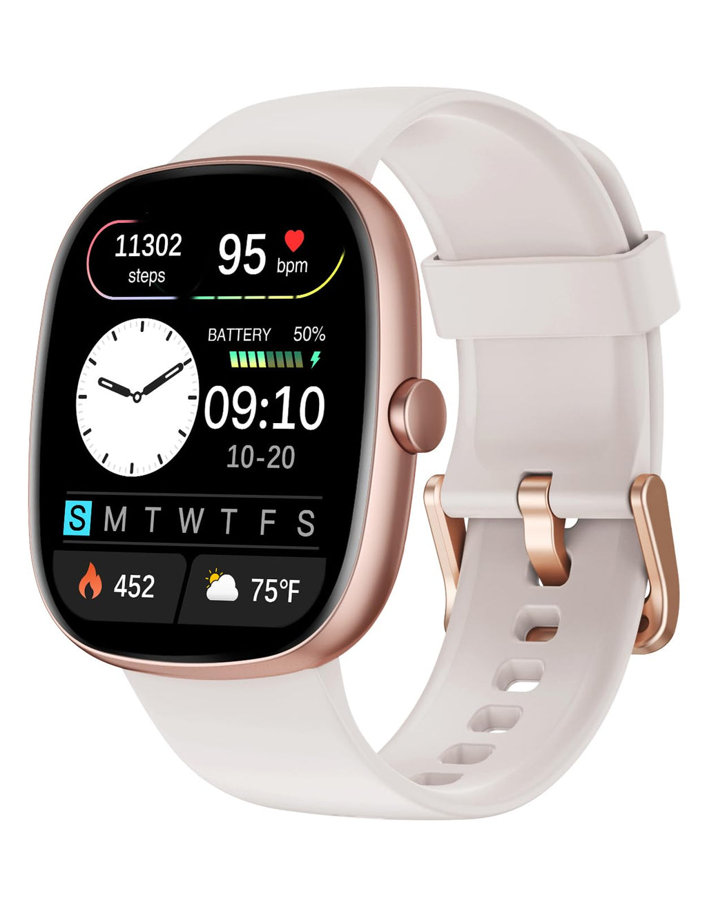 Fitness Tracker 2025 Ver. (Answer/Make Calls), 1.85" Smart Watch Fitness Watches for Women Men with 24/7 Heart Rate Blood Oxygen Monitor Sleep Tracker 100+ Sport Modes IP68 Waterproof (Pink)