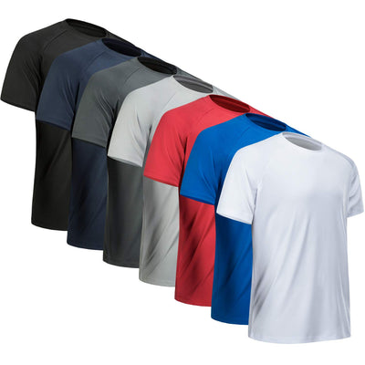 Workout Shirts for Men Short Sleeve Quick Dry Athletic Gym Active T Shirt Moisture Wicking