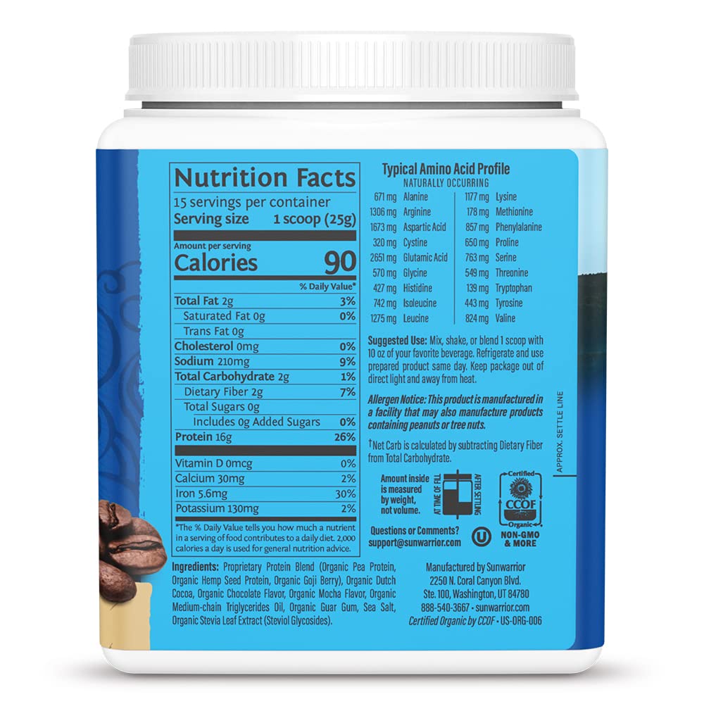 Organic Plant Based Protein Powder | Vegan Organic Protein Powder Vanilla Flavored with BCAA Amino Acids & Hemp Seed Pea Blend | Non-GMO Soy Dairy Filler & Gluten Free (Vanilla, 32 Servings)