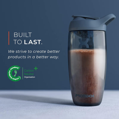 Promixx Pursuit Protein Shaker Bottle (24 oz) – Silent No-Ball Mixer, Leak-Proof Lid, BPA/BPS & Phthalate-Free ECOZEN – Easy-Clean Shaker Cup for Protein Shakes, Pre & Post-Workout Smoothies