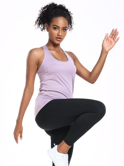 6 or 5 Pack Workout Tank Tops for Women, Athletic Racerback Sports Tank Tops, Compression Sleeveless Dry Fit Shirts