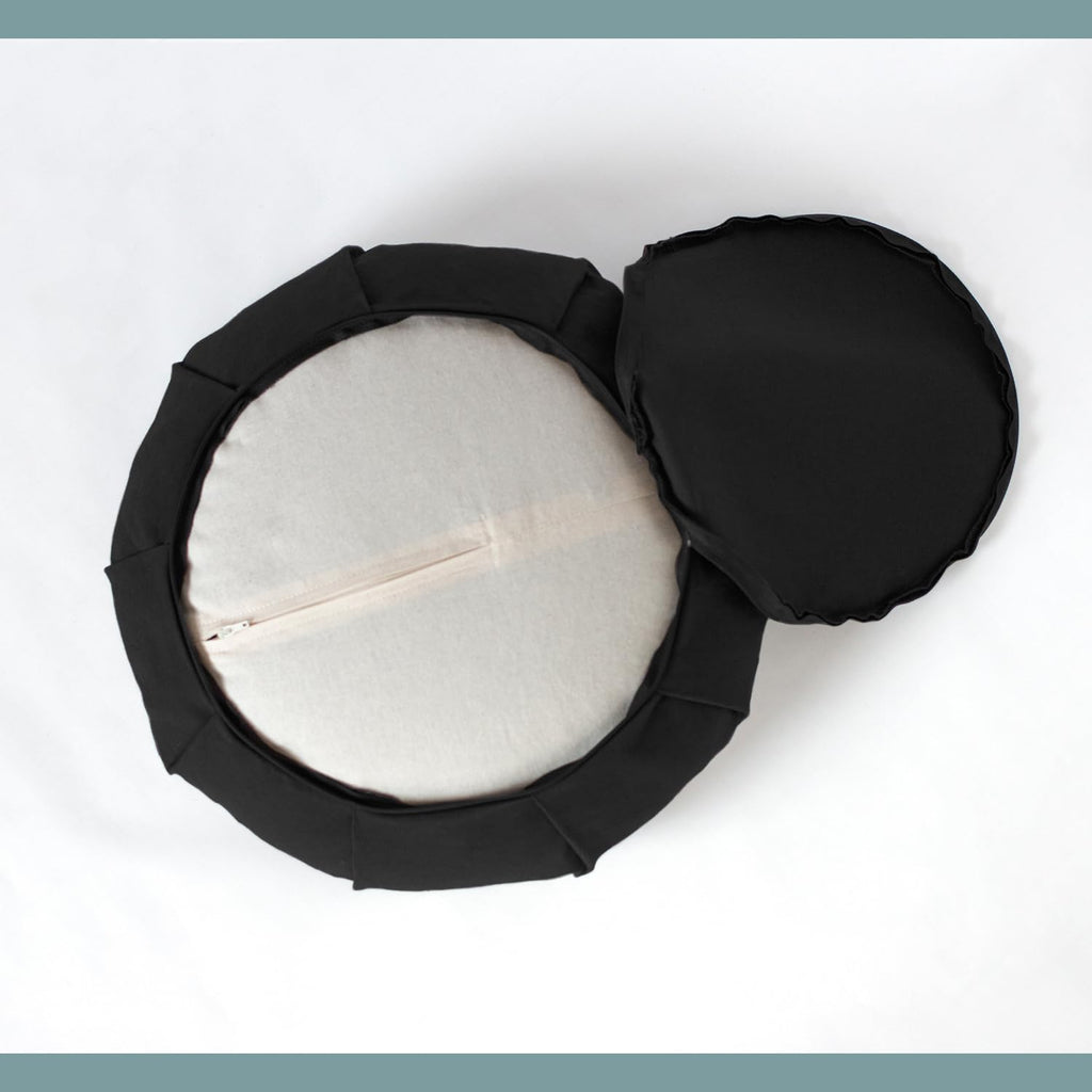 Zafu Meditation Cushion - Eclipse line - Removable Cover and Buckwheat Fill