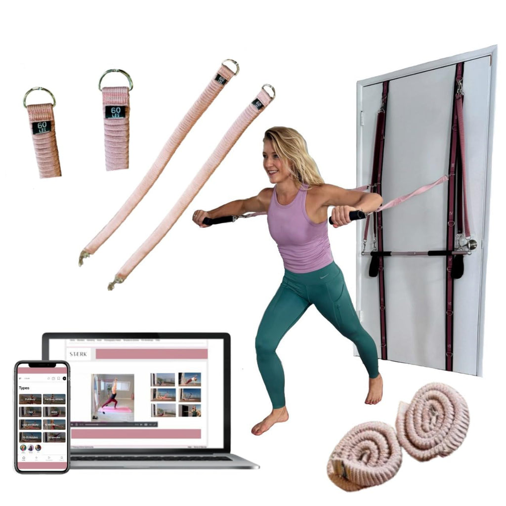 STAERK Pilates Suspension Training System - Premium Resistance Training Kit - At-Home Pilates for Strength & Flexibility - Resistance Bands Set for Home Gym, Travel, and Outdoors
