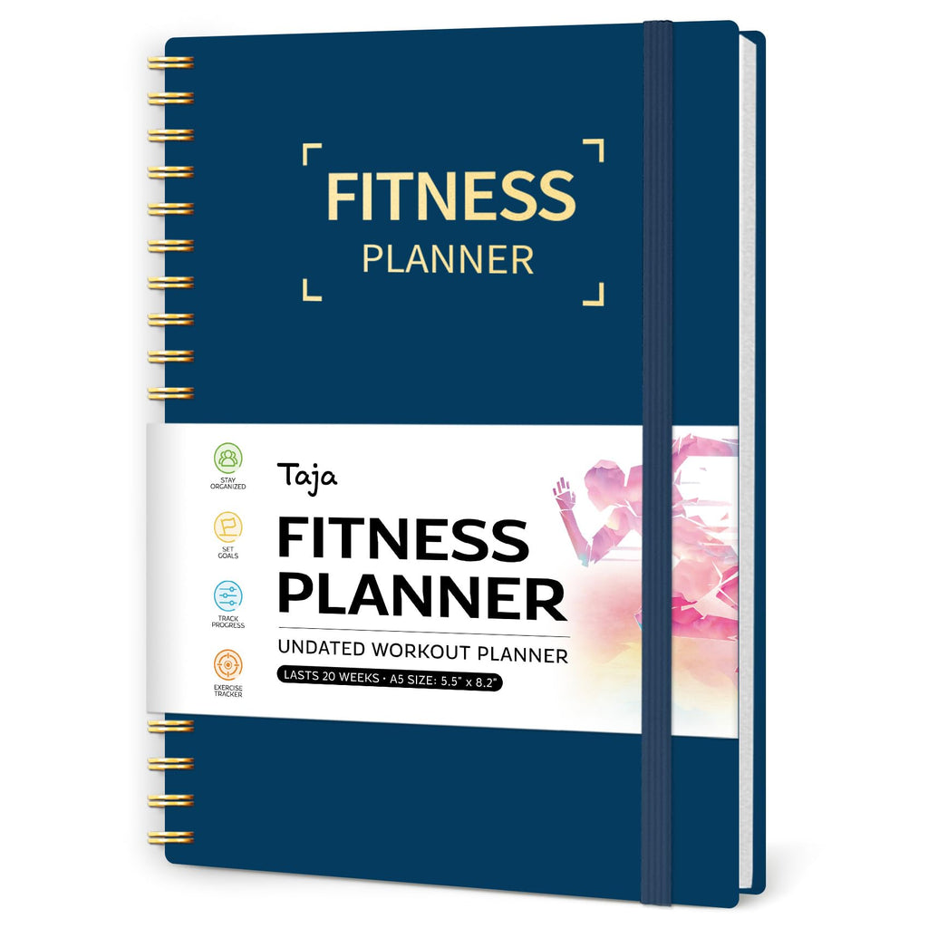 Fitness Workout Journal for Women & Men, A5(5.5" x 8.2") Workout Log Book Planner for Tracking, Progress, and Achieving Your Wellness Goals - Green