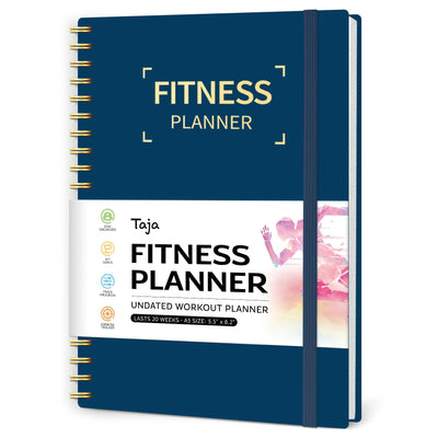 Fitness Workout Journal for Women & Men, A5(5.5" x 8.2") Workout Log Book Planner for Tracking, Progress, and Achieving Your Wellness Goals - Green