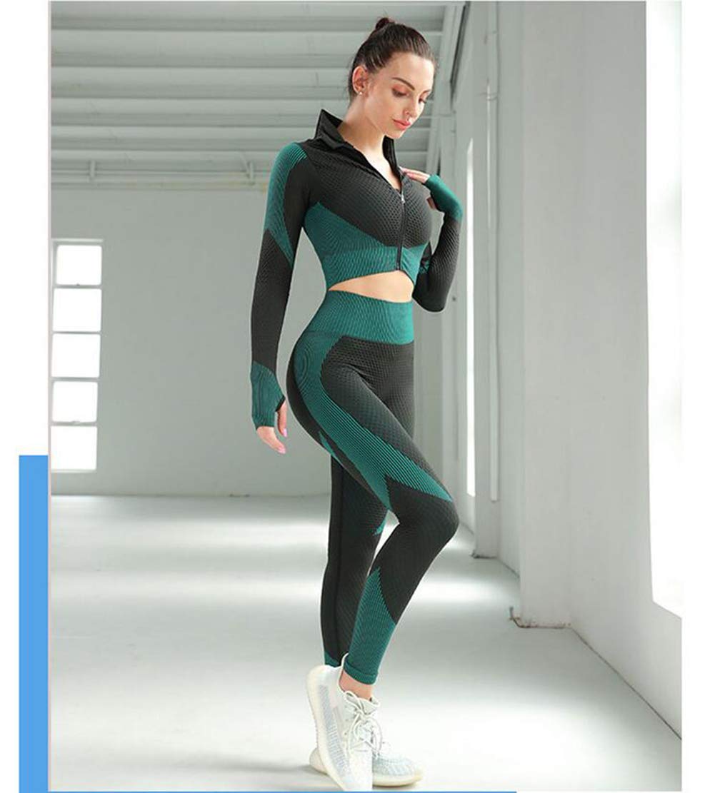 3pcs Seamless Outfit Workout Sets Gym for Women, Fitness Sports School Running Clothes Yoga Sportswear