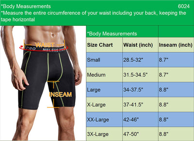 NELEUS 3 or 6 Pack Compression Shorts for Men Spandex Sport Shorts Running Athletic Workout Performance Baselayer Underwear