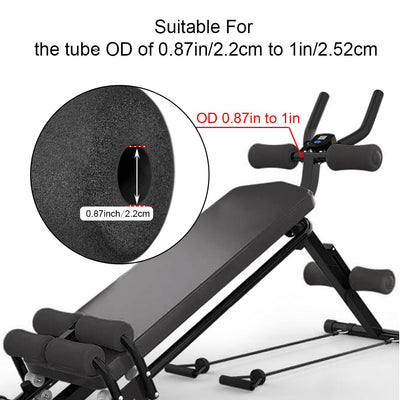 Sponge Foam Foot Pad Roller Pair, Used for Replacing Gym Exercise Equipment, Suitable for 1-inch Rod (Foam 5.12" X 2.76" Od X 0.87" Id)
