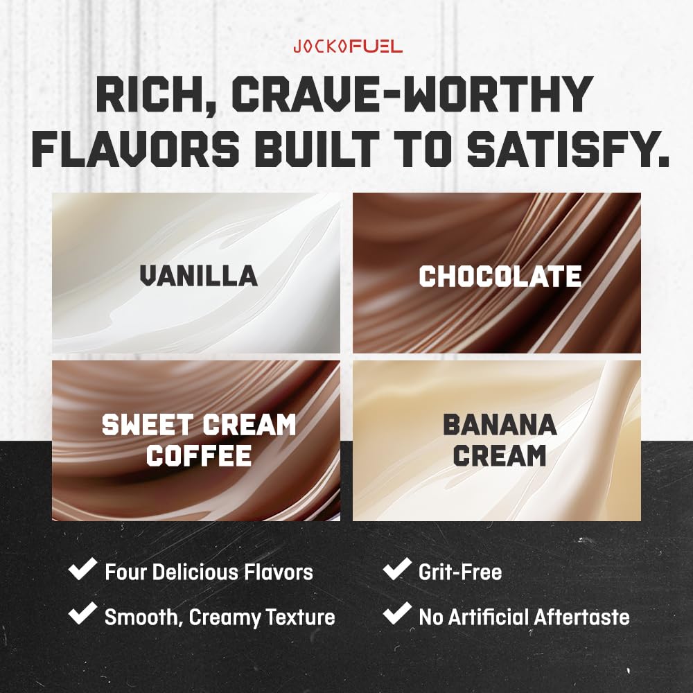 Jocko Mölk 30g Grass Fed Protein Shakes – No Added Sugar Protein Drinks KETO Friendly - Ready to Drink 12 FL Oz (Pack of 12) Banana Cream