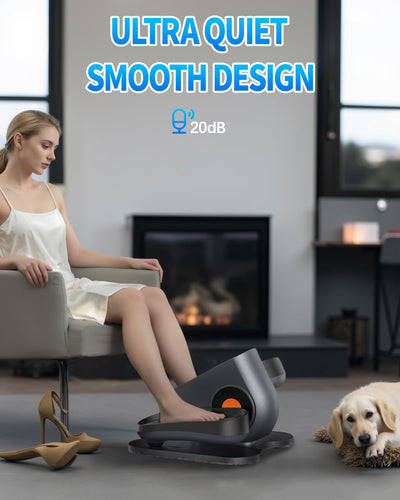 Under Desk Elliptical Machine, Electric Elliptical Leg Exerciser for Seniors with 12 Adjustable, Portable Quiet Elliptical Exercise Machine, Seated Pedal Exerciser with Remote Control