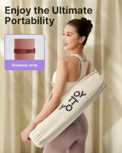 YOTTOY Yoga Mat,Non-Slip Hot Yoga Mat with Anti-Tear Design and Friendly Natural Rubber Mat with Strap and Bag
