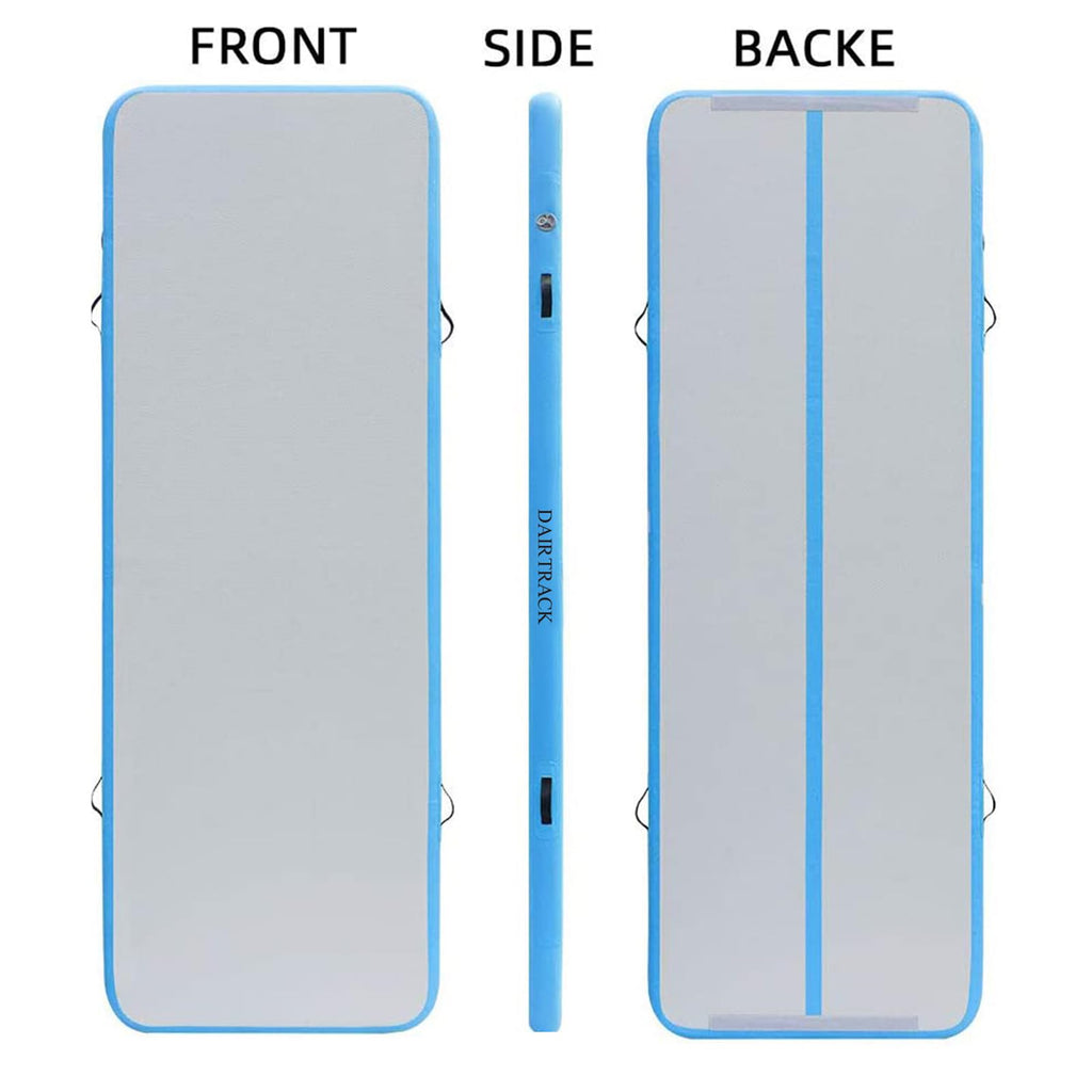 DAIRTRACK Inflatable Gymnastics Air Mat 10ft/13ft/16ft/20ft Tumble Track Tumbling Mats for Home Use/Gym/Training/Cheerleading/Yoga/Water