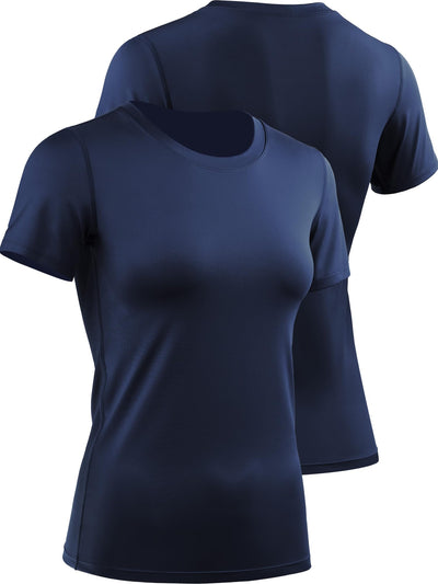 CADMUS 3/4/5 Pack Women's Compression Shirt Running Athletic T-Shirts Workout Tops Baselayer Short Sleeve Yoga Gym Sports