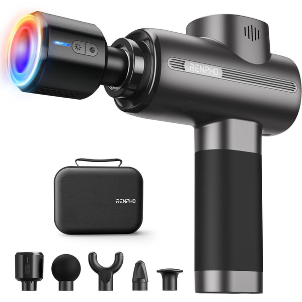 RENPHO Active Thermacool 2 Massage Gun with Heat and Cold Therapy, Christmas Gifts, [2025 Upgraded] Professional Deep Tissue Handheld Massager, Percussion Body Muscle Masajeador for Men Women Athletes